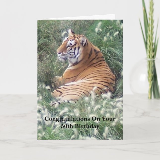 Tiger 50th Birthday Card (Front)