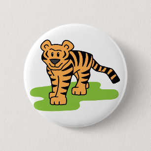 Tiger 6 Cm Round Badge