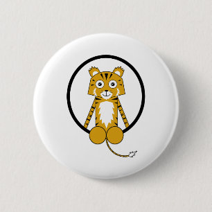 Tiger 6 Cm Round Badge
