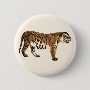 Tiger 6 Cm Round Badge