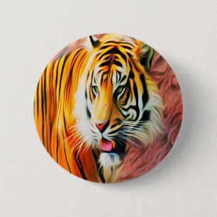 Tiger 6 Cm Round Badge