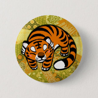 Tiger 6 Cm Round Badge