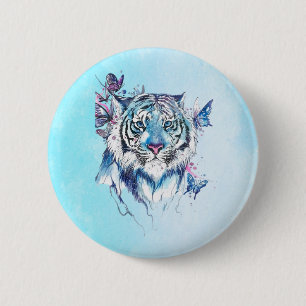 Tiger 6 Cm Round Badge