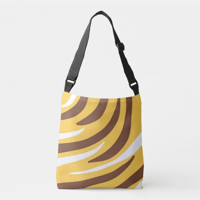 tiger abstract art crossbody bag (Front)