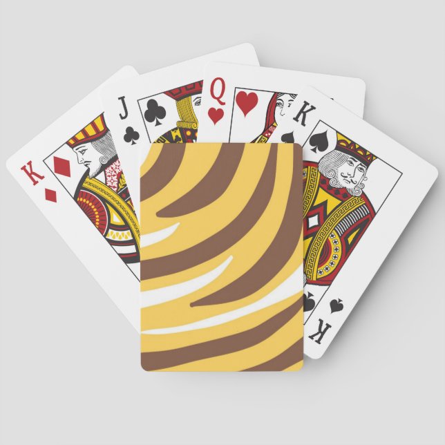 tiger abstract art playing cards (Back)