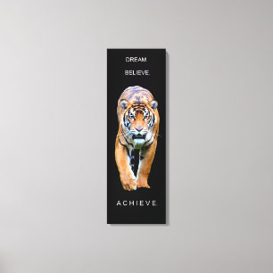 tiger achievement inspirational motivational quote canvas print