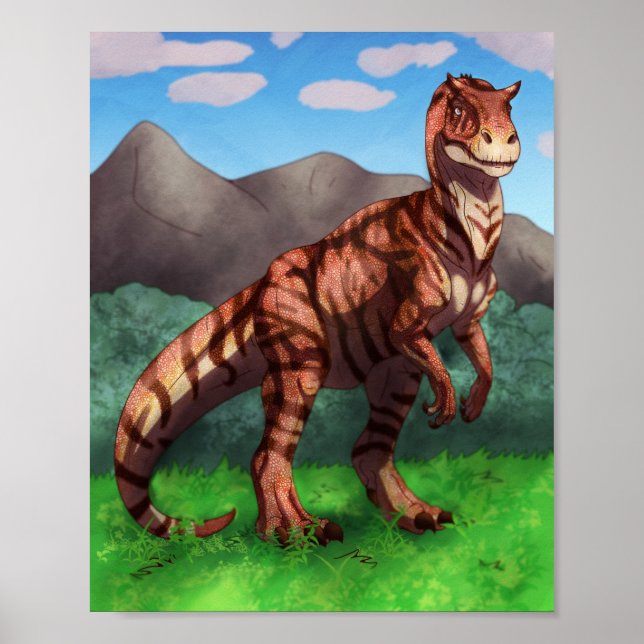 Tiger Allosaurus Poster (Front)