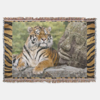 Tiger and Buddah Throw Blanket
