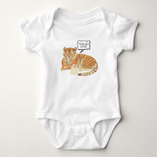 Tiger and Bunny Friendship – Cute Animal Illustra Baby Bodysuit