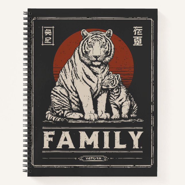 Tiger and Cub – Bold Jungle Family Bond Notebook (Front)