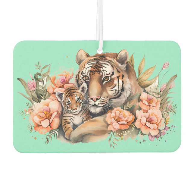 Tiger and Cub  Car Air Freshener (Front)