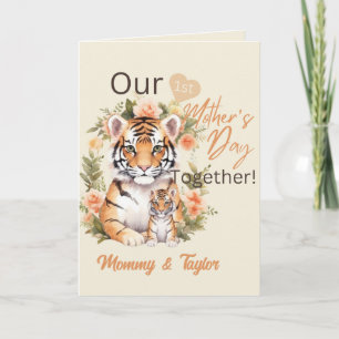 Tiger and cub, First Mother's Day Together  Card