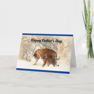 Tiger And Cub Happy Father's Day Card