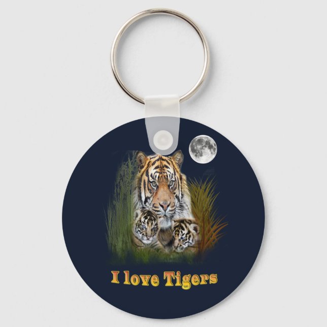 Tiger and cubs key ring (Front)