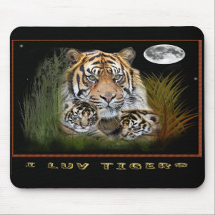 Tiger and cubs mousepad