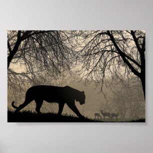 Tiger and Deer Poster