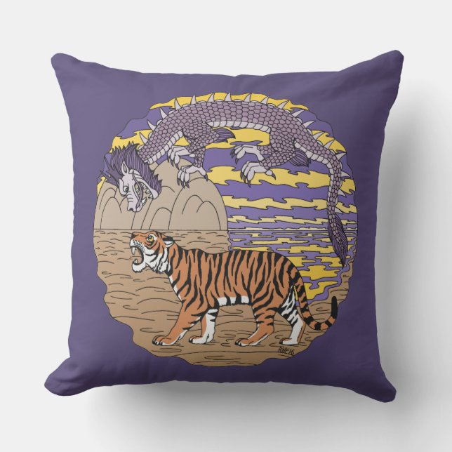 Tiger and Dragon Cushion (Front)