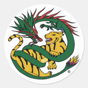 Tiger And Dragon Display Sticker