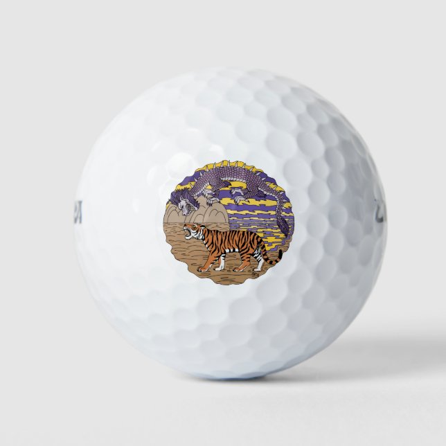 Tiger and Dragon Golf Balls (Front)