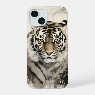 Tiger and Flowers iPhone 15 Case