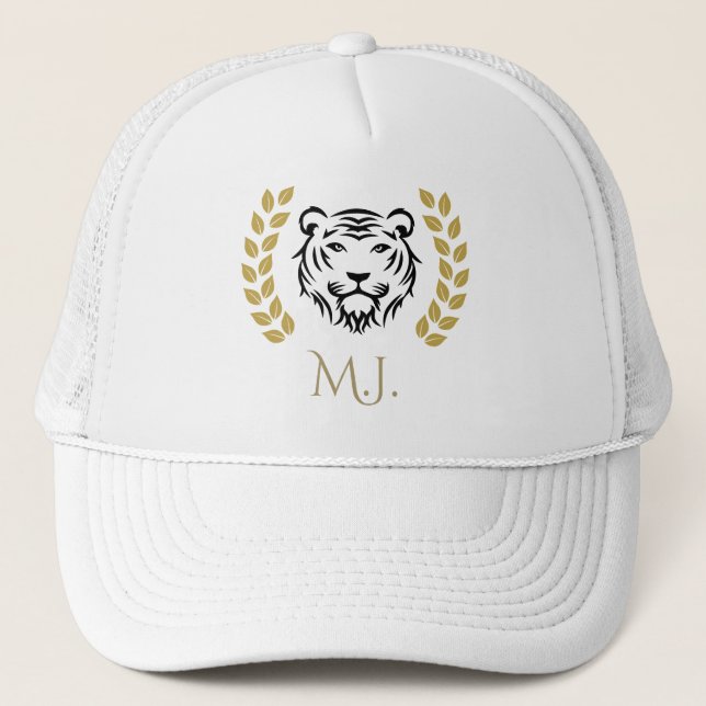 Tiger and Laurels  Trucker Hat (Front)