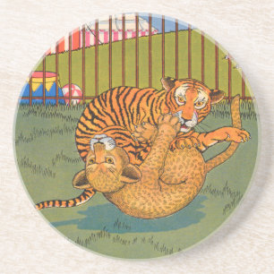 tiger and leopard wrestling coaster