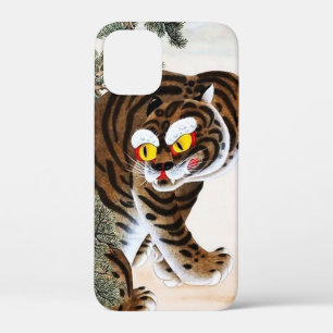Tiger and Magpie Minhwa under Pine Tree iPhone 12 Mini Case