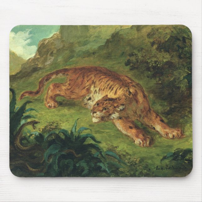 Tiger and Snake, 1858 Mouse Pad (Front)