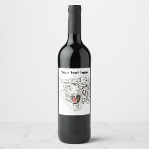 Tiger and snakes wine label