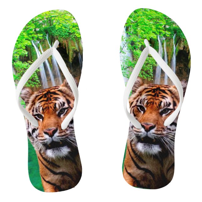 Tiger and Waterfall Thongs (Footbed)