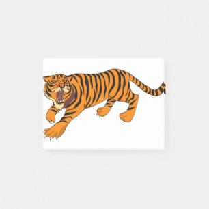 Tiger Animal Angry Roar Roaring Mammal Big Cat Post-it Notes
