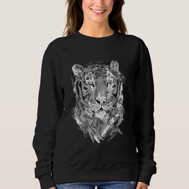 Tiger Animal Art Animal Lovers_3 Sweatshirt (Front)