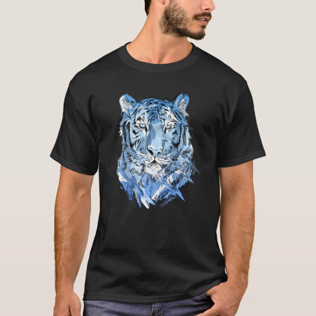 Tiger Animal Art Animal Lovers Premium T-Shirt (Front)