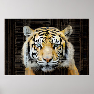 Tiger Animal Art Decor Paint Mosaic