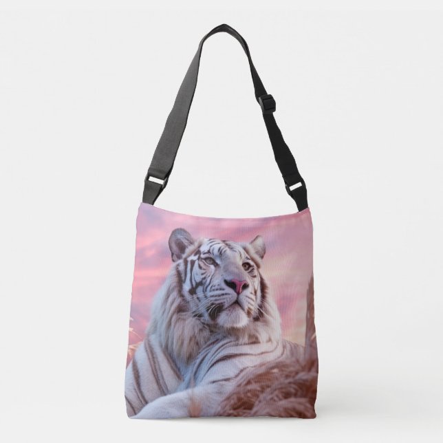 Tiger Animal Nature Majestic Wilderness  Crossbody Bag (Front)