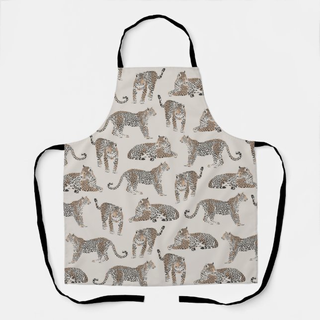 Tiger Animal Pink Modern Apron (Front)