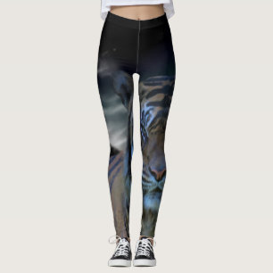 Tiger Animal Print Watercolor Fantasy Leggings