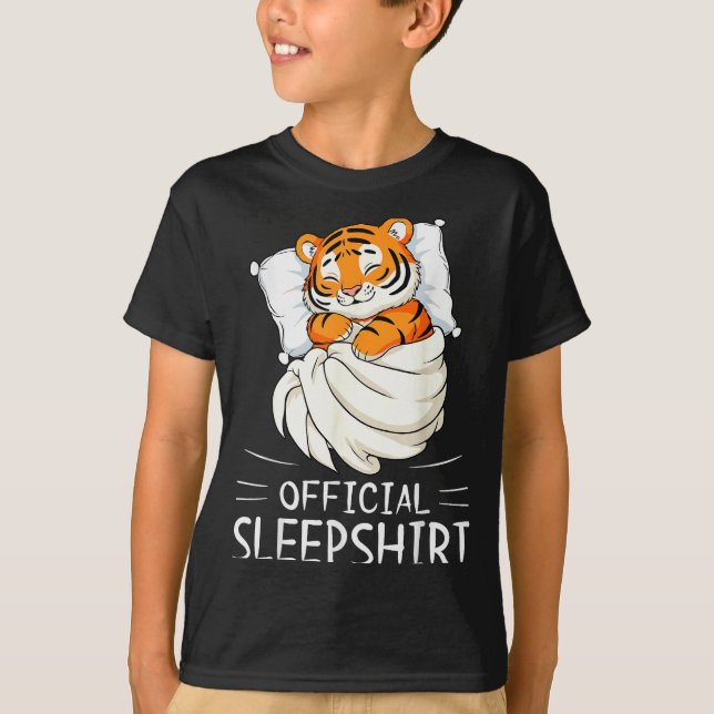 Tiger Animal Sleepshirt Pajamas Nightgown  T-Shirt (Front)