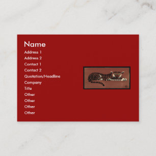 Tiger - Antiquarian, Colorful Book Illustration Business Card