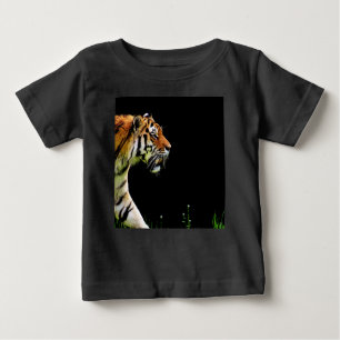 Tiger Approaching - Wild Animal Artwork Baby T-Shirt