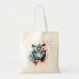 Tiger aquarella tote bag