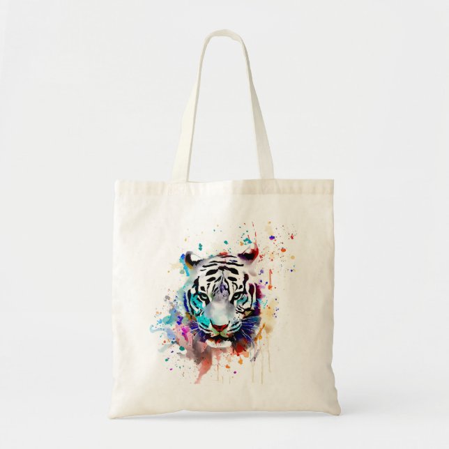 Tiger aquarella tote bag (Front)