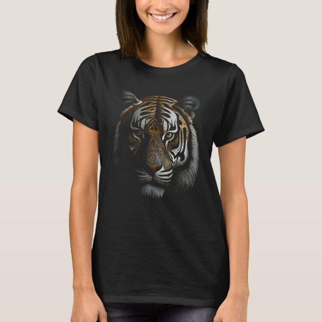 Tiger Artwork - Animal Art Tiger T-Shirt (Front)