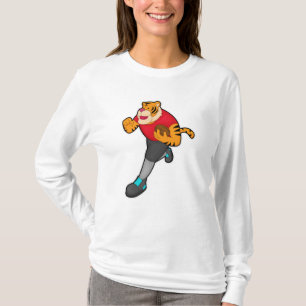 Tiger as Football player with Football T-Shirt