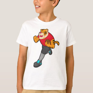Tiger as Football player with Football T-Shirt
