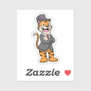 Tiger as Groom with Jacket & Hat