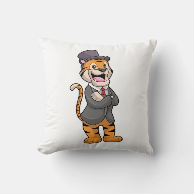 Tiger as Groom with Jacket & Hat Cushion (Front)