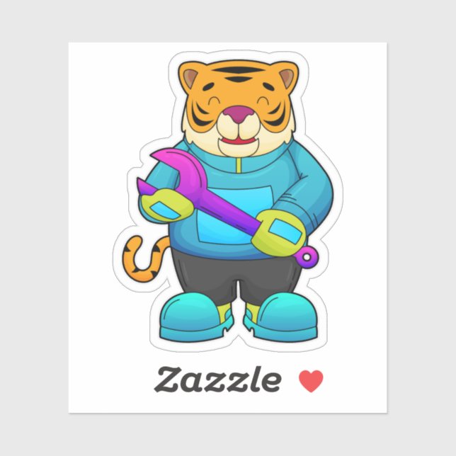 Tiger as Mechanic with Wrench (Sheet)