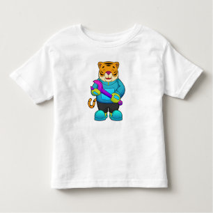 Tiger as Mechanic with Wrench Toddler T-Shirt