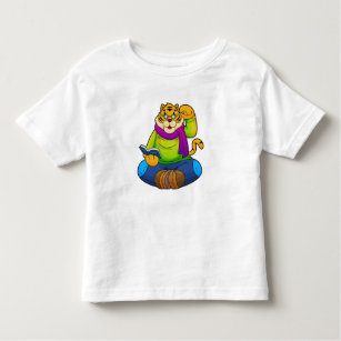 Tiger as Nerd with Book Toddler T-Shirt
